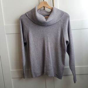 Tahari Cowl Neck Sweater with Nraided Sleeve Detail XS